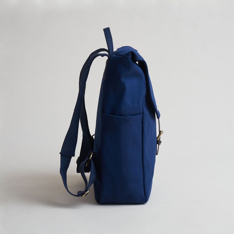 Classic Backpack L - Rucksack Canvas - Navy Blue--skip