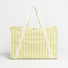Sand/Lime Green || Beach Tote - große Strandtasche - Tote Bag - Canvas