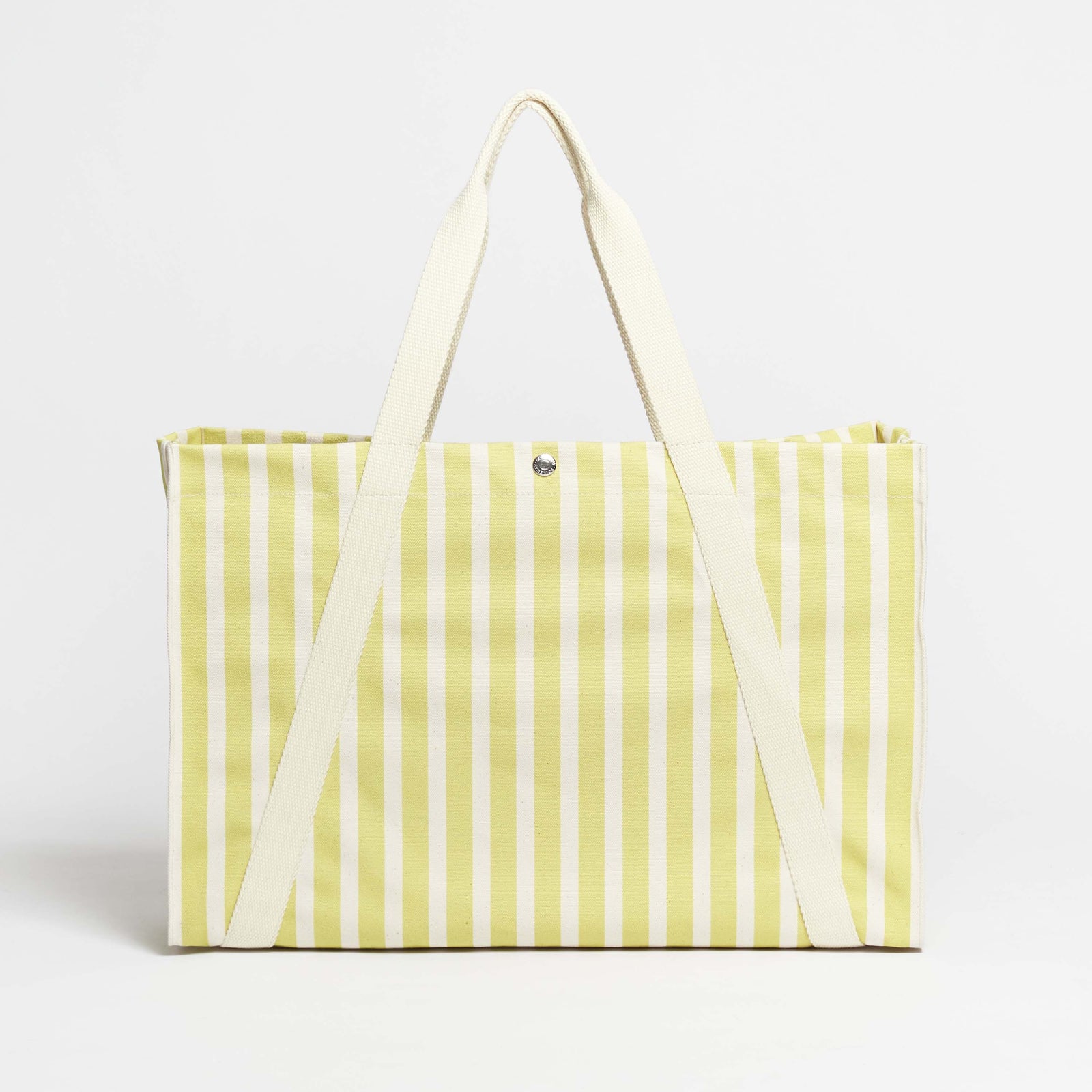 Sand/Lime Green--skip || Beach Tote - große Strandtasche - Tote Bag - Canvas