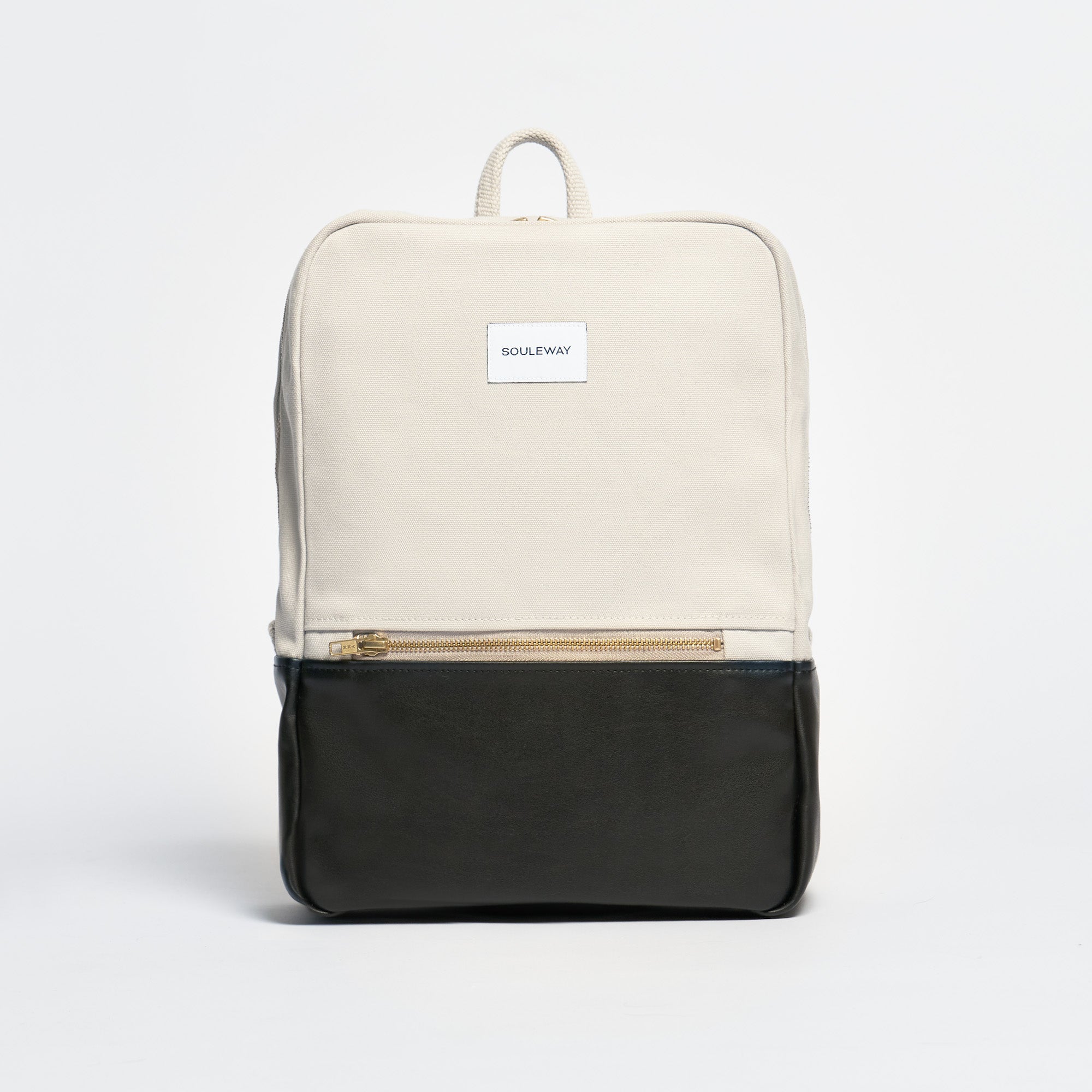 Sand/Black--skip || Daypack Two-Tone - Rucksack - Vegan - Canvas