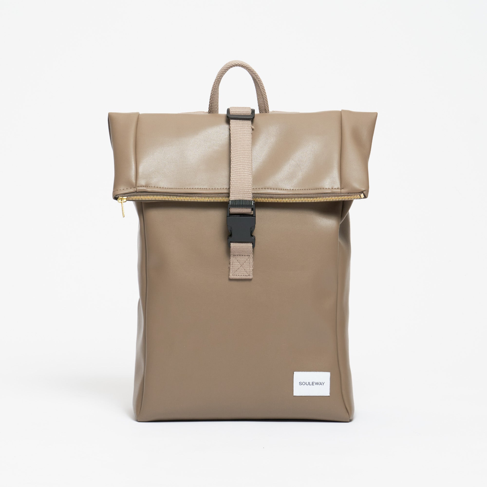 Mocha Brown--skip || Foldtop Rolltop Rucksack - made in Germany - Olivenleder