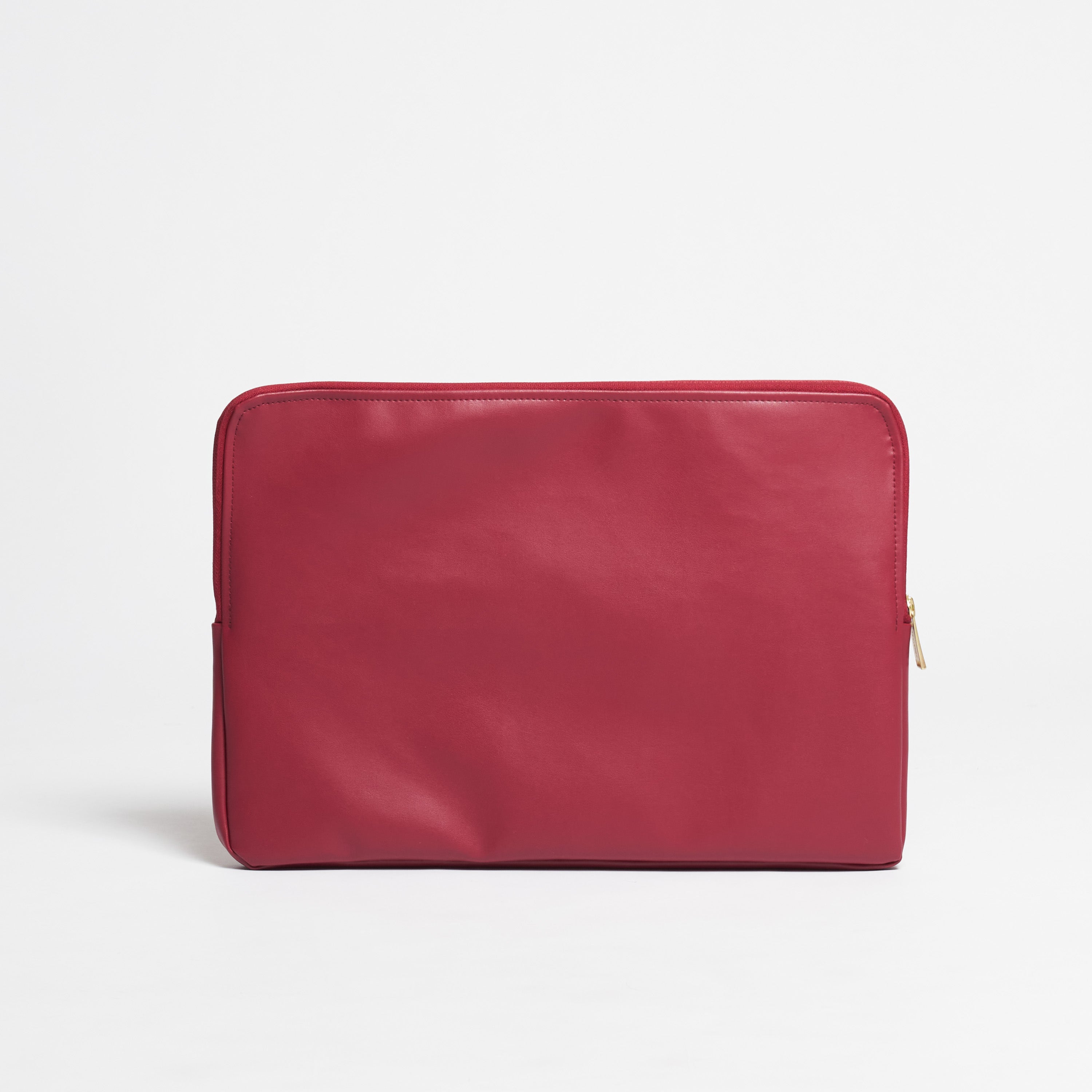 Laptop Sleeve - veganes Leder - Hülle - 15 Zoll - Cherry Red--skip
