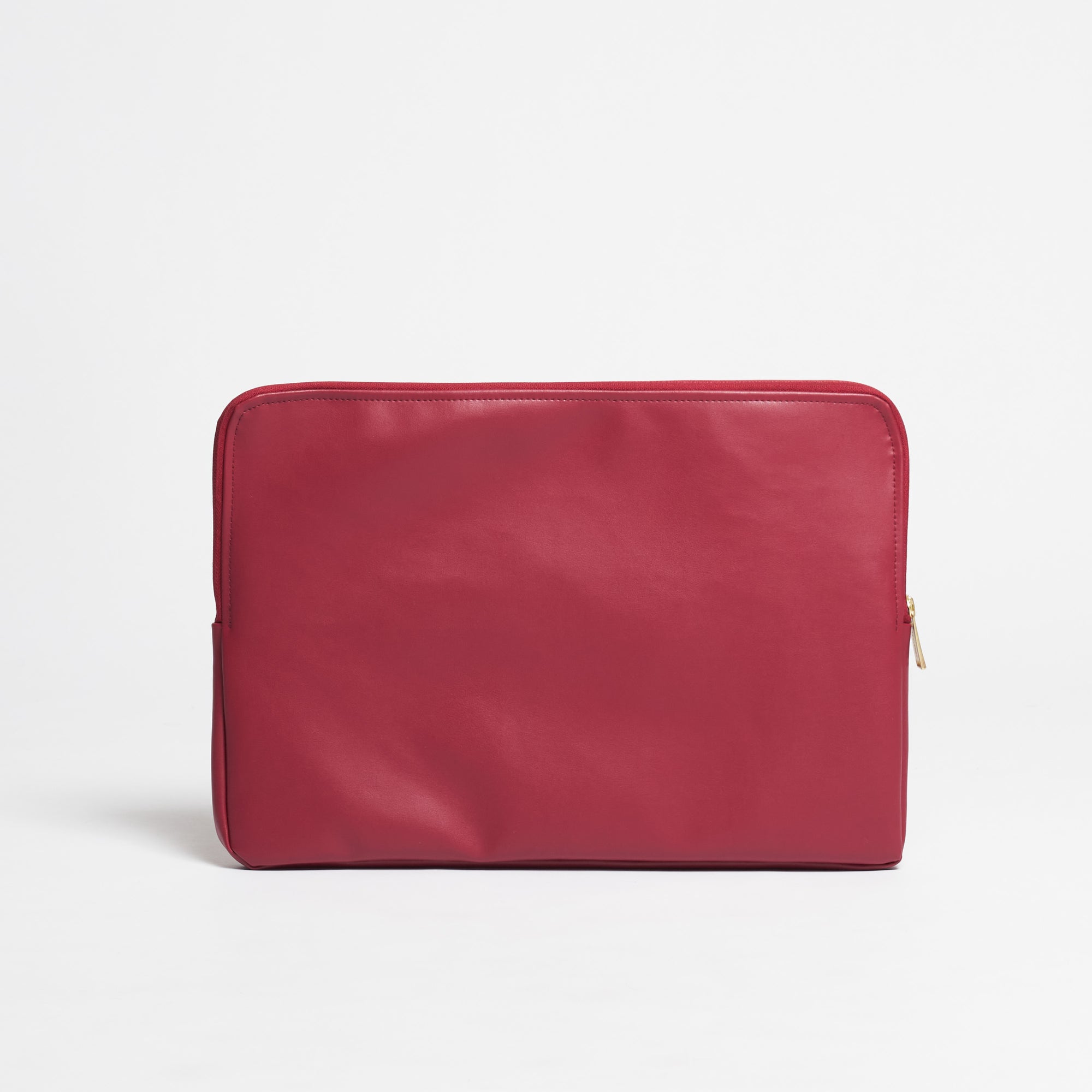 Laptop Sleeve - veganes Leder - Hülle - 15 Zoll - Cherry Red--skip