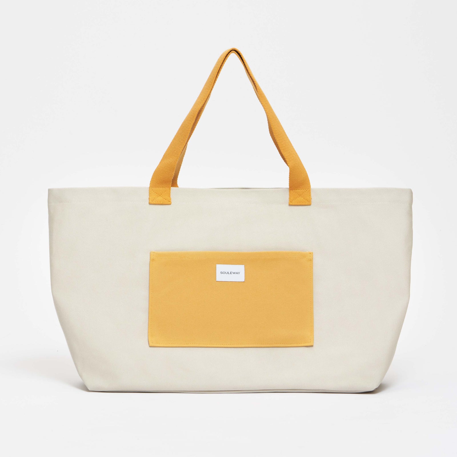 Sand/Mustard--skip || Tote Bag - Shopper - Canvas