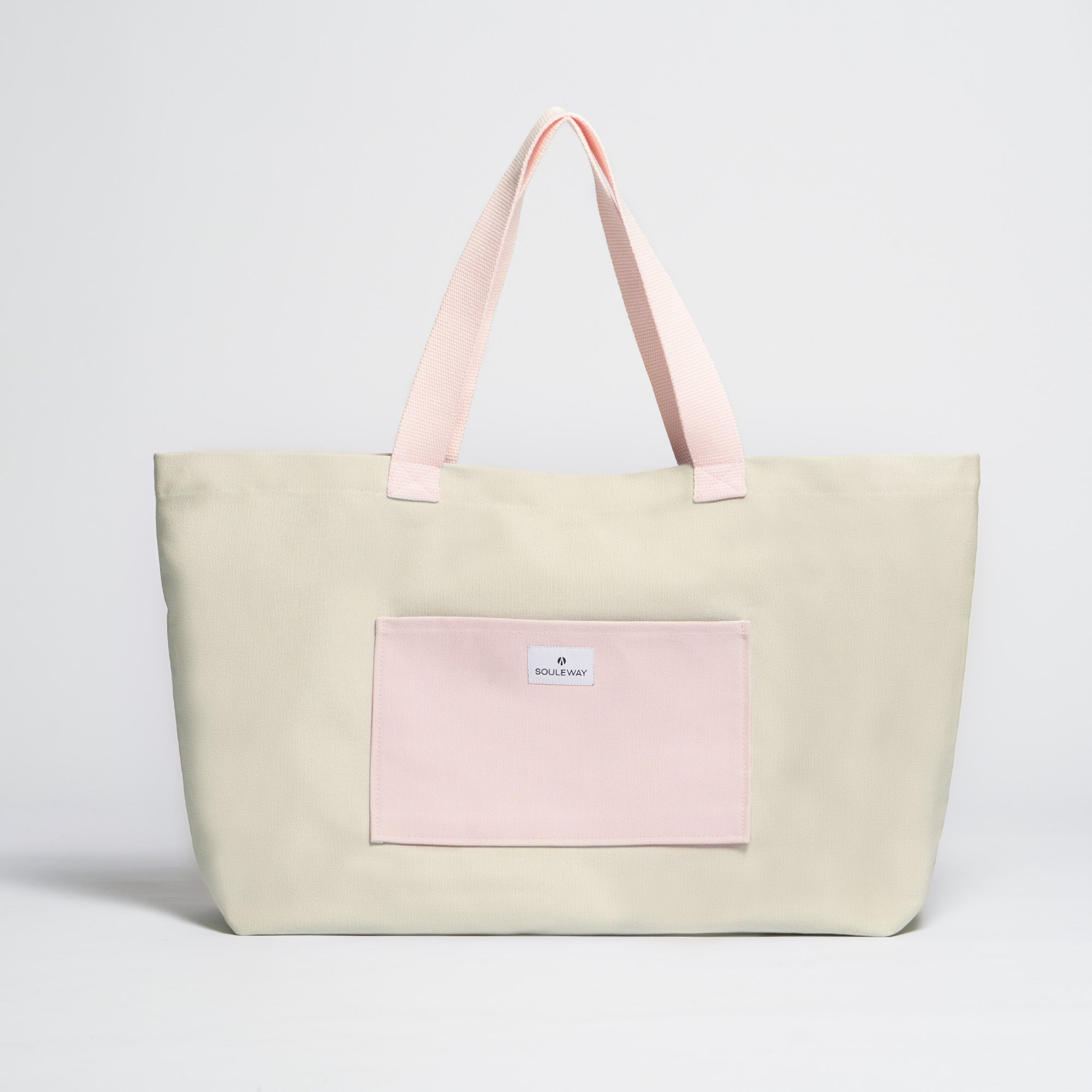 Sand/Pink--skip || Tote Bag - Shopper - Canvas