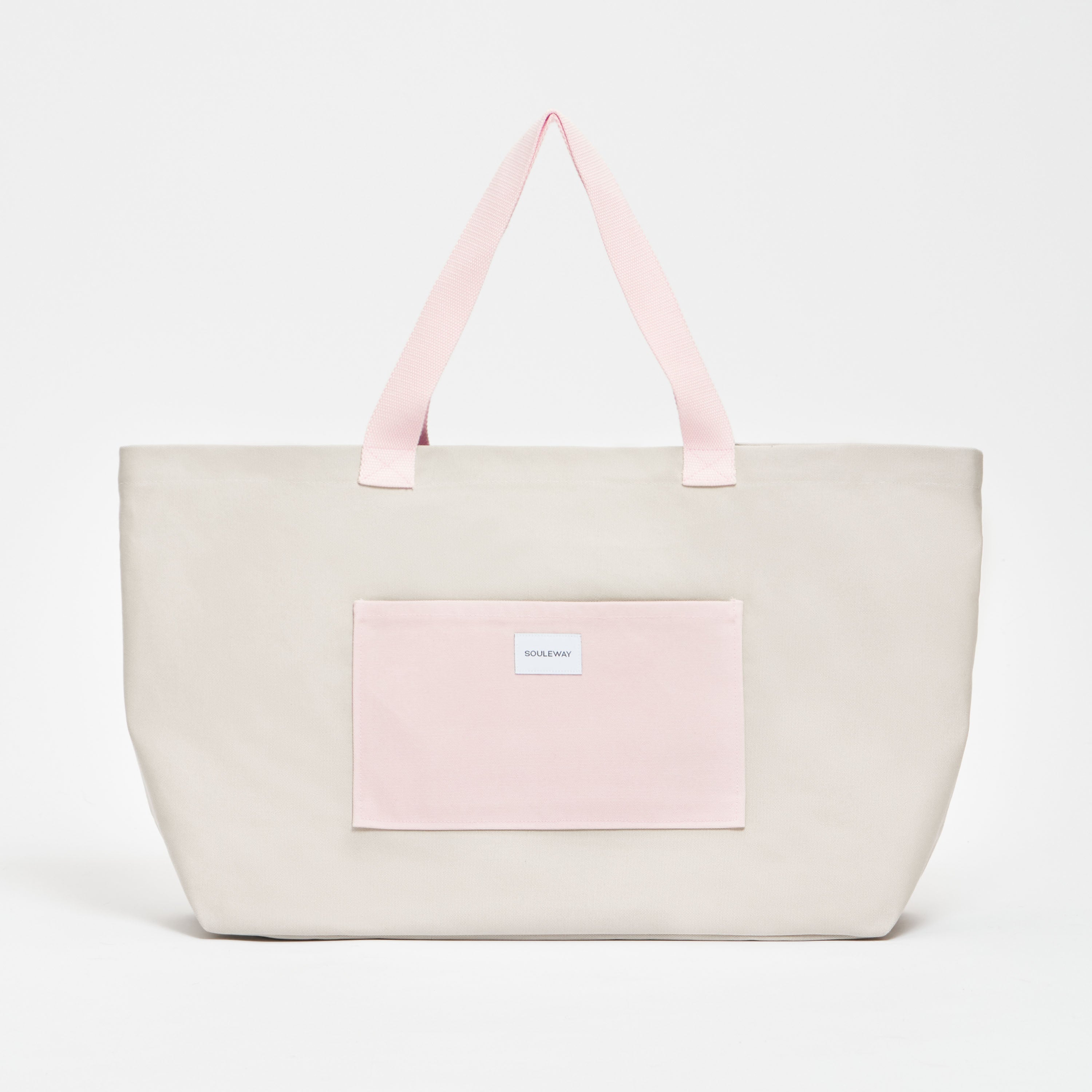 Sand/Pink--skip || Tote Bag - Shopper - Canvas