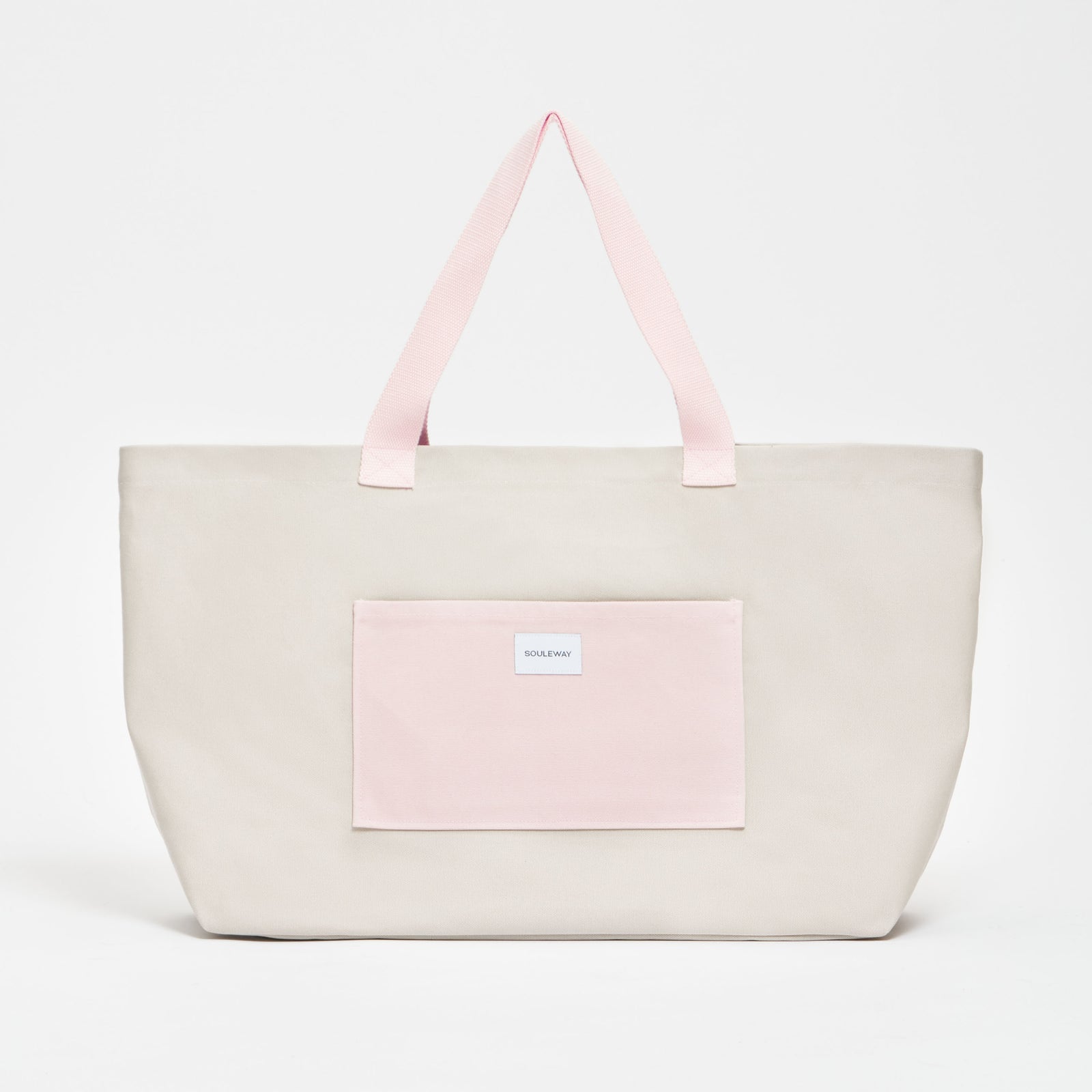 Sand/Pink--skip || Tote Bag - Shopper - Canvas