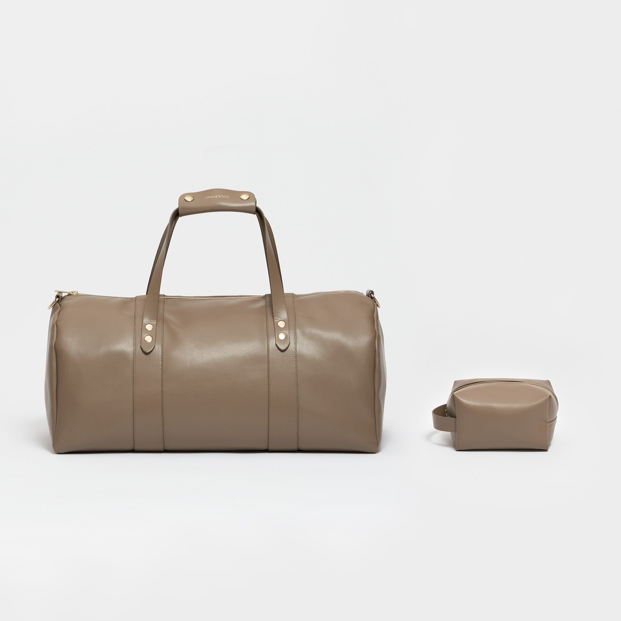 Mocha Brown--skip || Weekender Set - Olivenleder - vegan - Damen & Herren