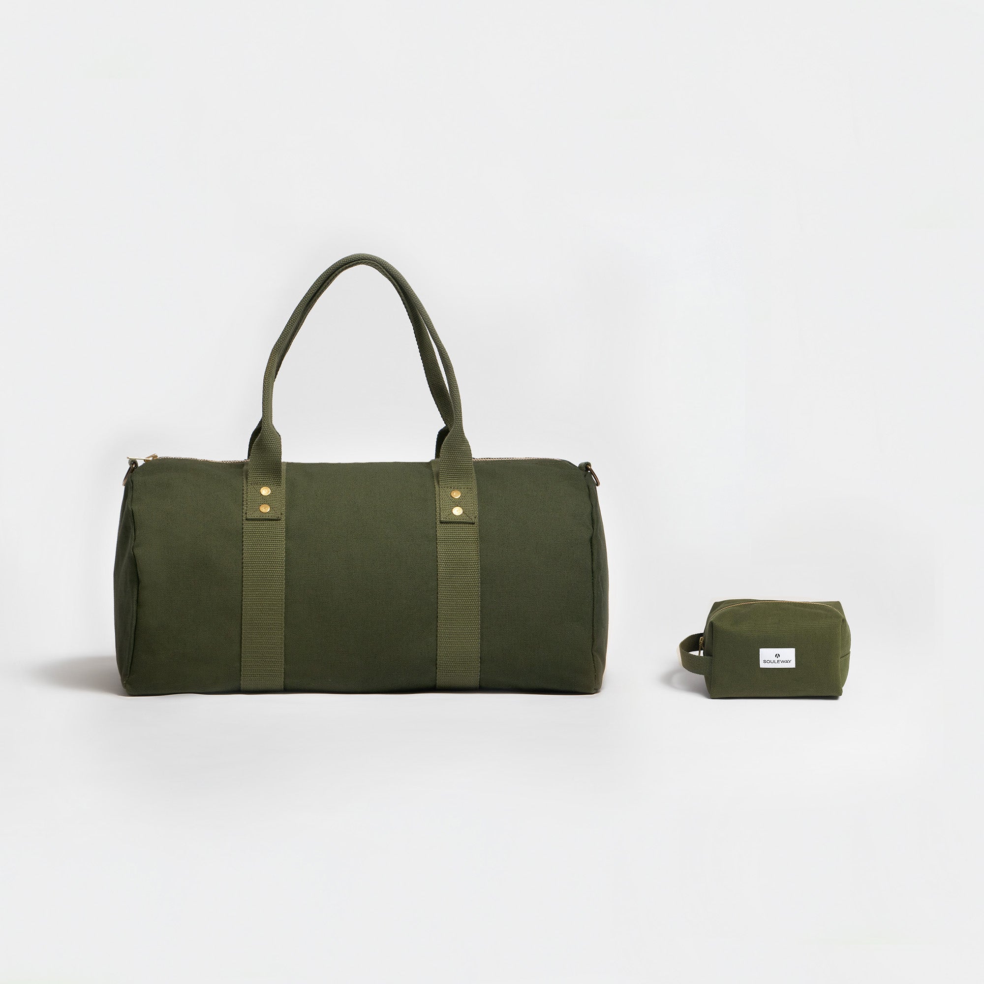 Dark Olive--skip || Weekender Set- vegan - Kulturbeutel