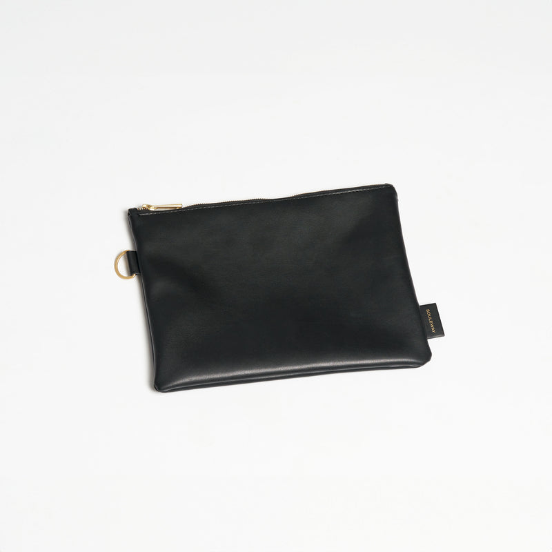 Pouch - veganes Leder - Utility Bag - Night Black--skip