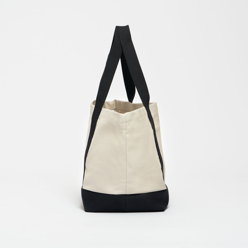 Sand/Black--skip || Beach Bag - Strandtasche gross XXL - Shopper - Canvas