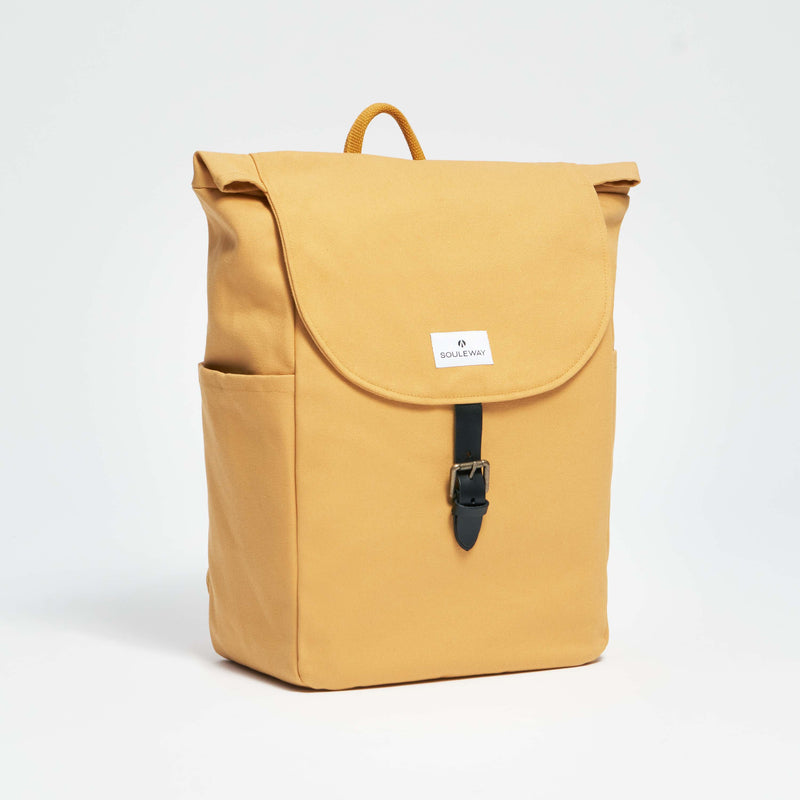 Classic Backpack L - Rucksack Canvas - Mustard Yellow--skip