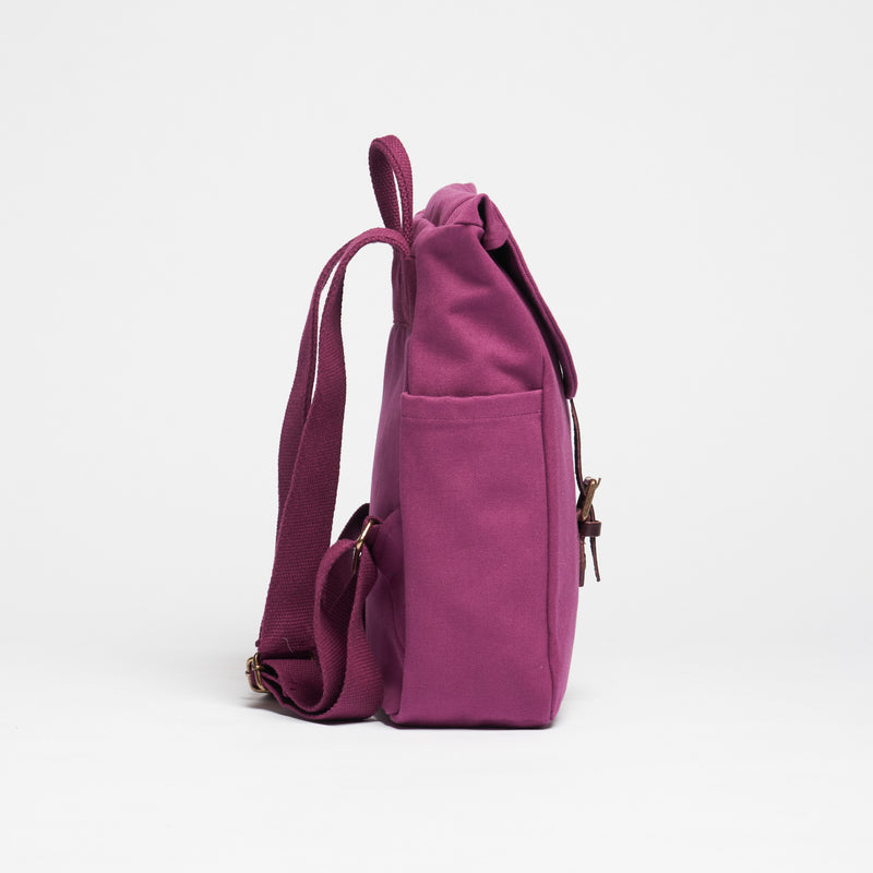 Classic Backpack S - Kleiner Rucksack Canvas - Bordeaux Red--skip