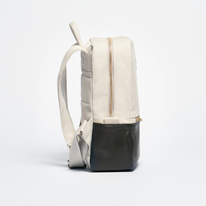 Sand/Black--skip || Daypack Two-Tone - Rucksack - Vegan - Canvas