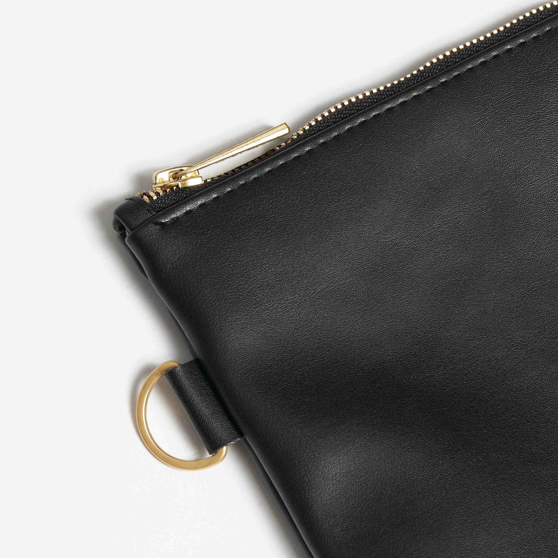 Pouch - veganes Leder - Utility Bag - Night Black--skip