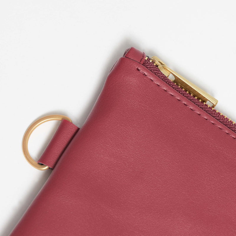 Pouch - veganes Leder - Utility Bag - Cherry Red--skip