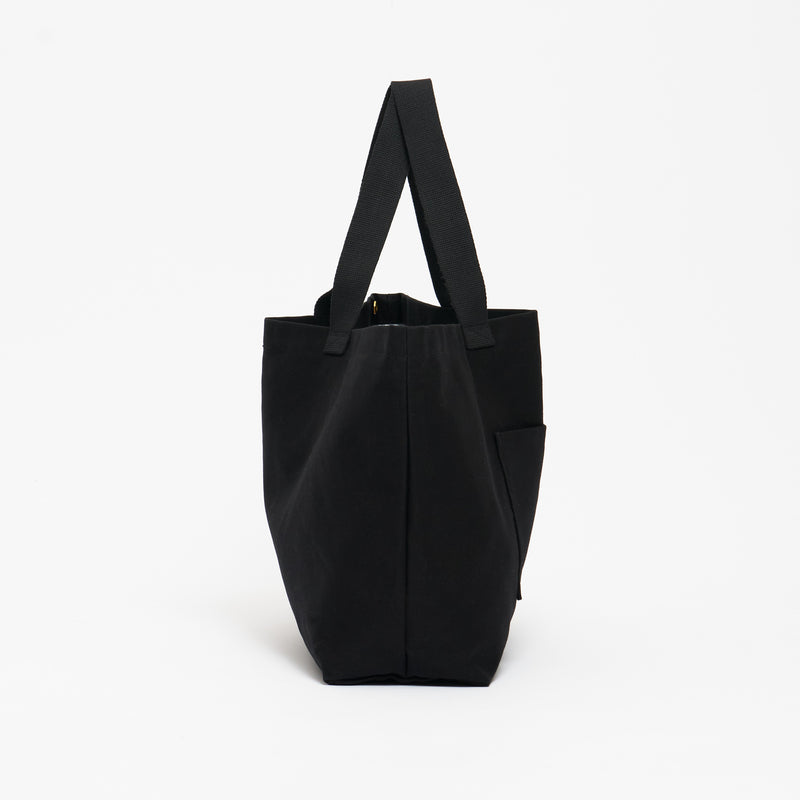 Black/Black--skip || Tote Bag - Shopper - Canvas