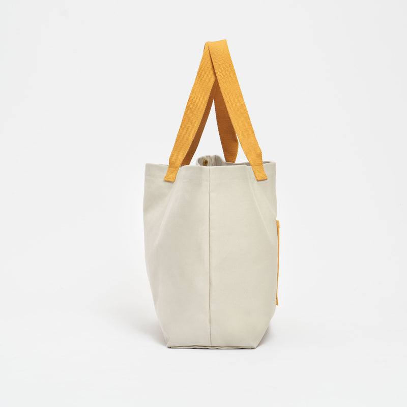 Sand/Mustard--skip || Tote Bag - Shopper - Canvas