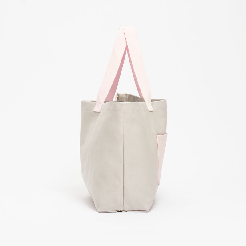 Sand/Pink--skip || Tote Bag - Shopper - Canvas