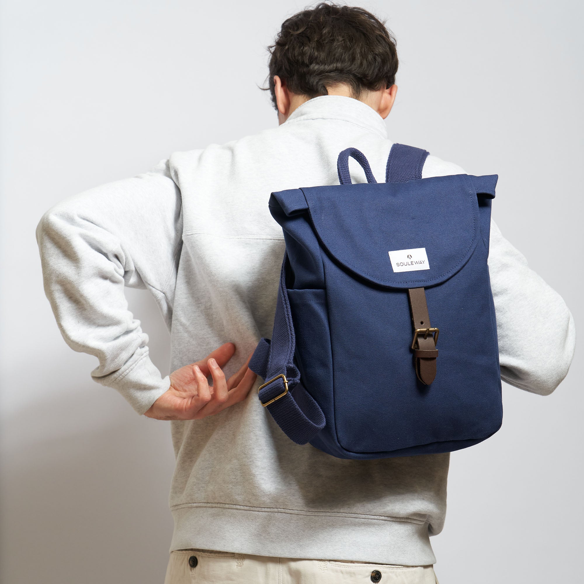Navy blue backpacks sales
