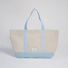 Sand/Blue || Beach Bag - Strandtasche gross XXL - Shopper - Canvas