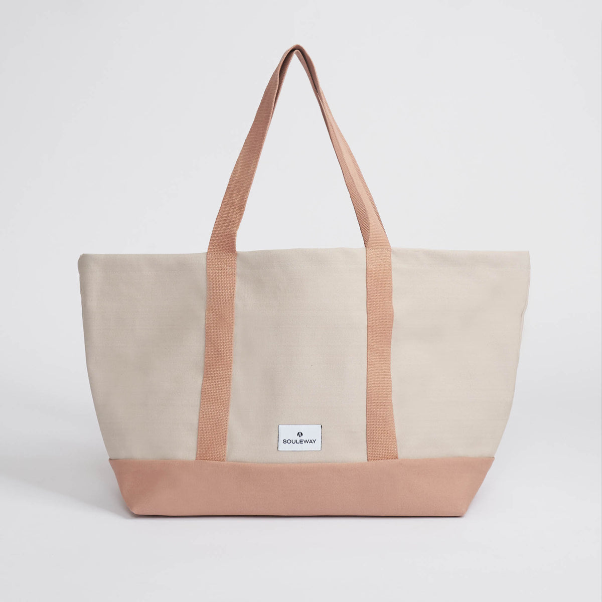 Sand/Rose || Beach Bag - Strandtasche gross XXL - Shopper - Canvas