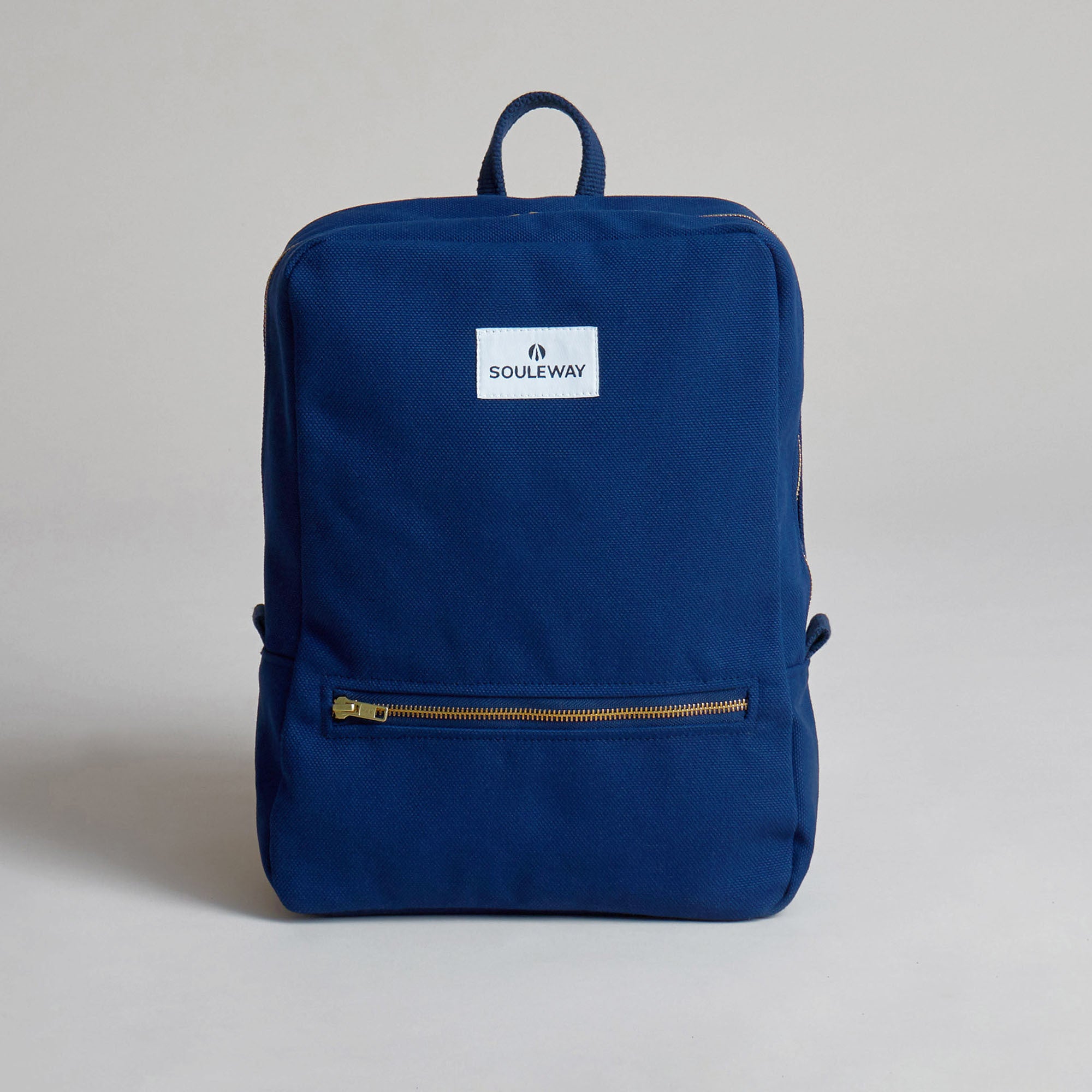 Daypack elegant Rucksack - Canvas - wasserdicht - Navy Blue--skip