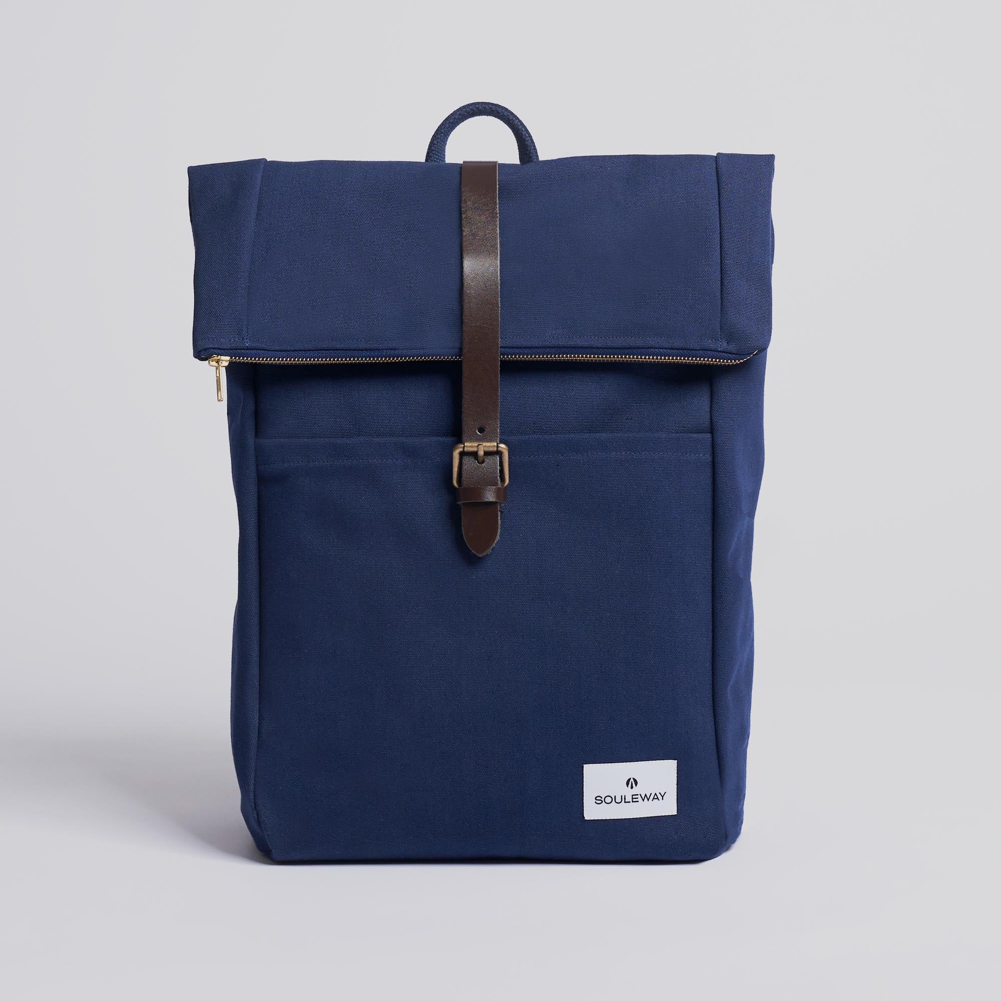 Foldtop L Rolltop Rucksack - made in Germany - Navy Blue--skip