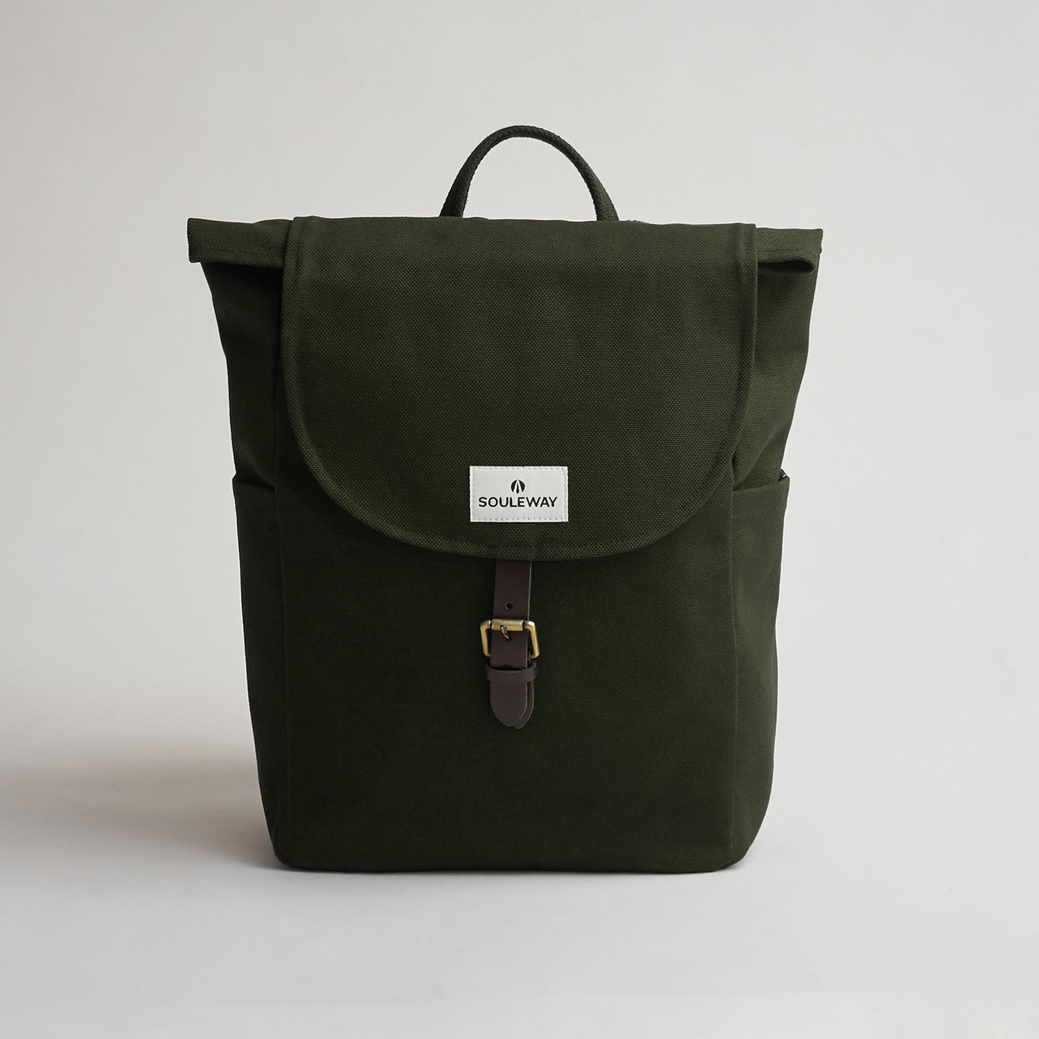 Classic Backpack L - Rucksack Canvas - Dark Olive--skip