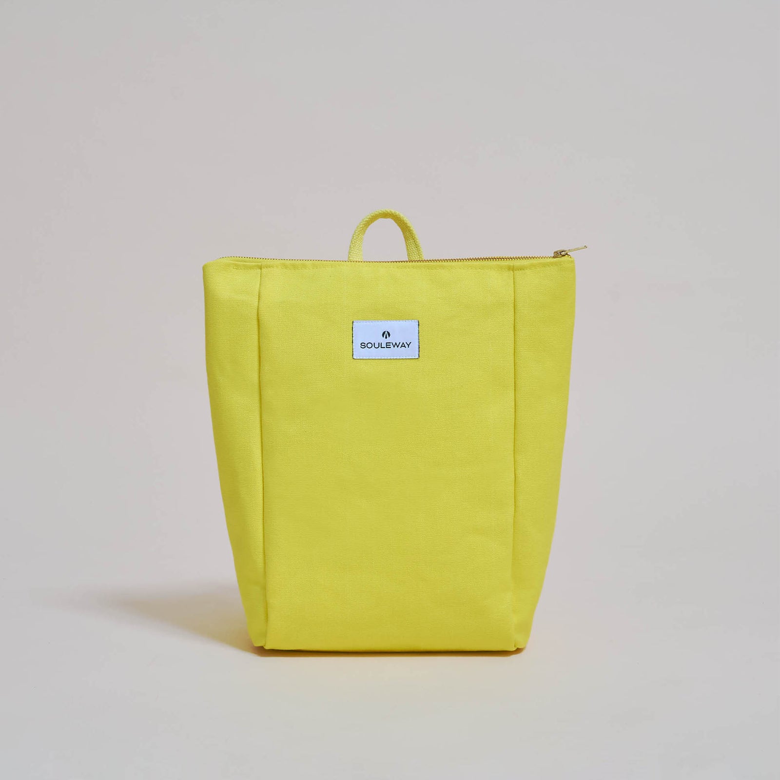 Simple Backpack S - Canvas Rucksack - Bright Lemon--skip