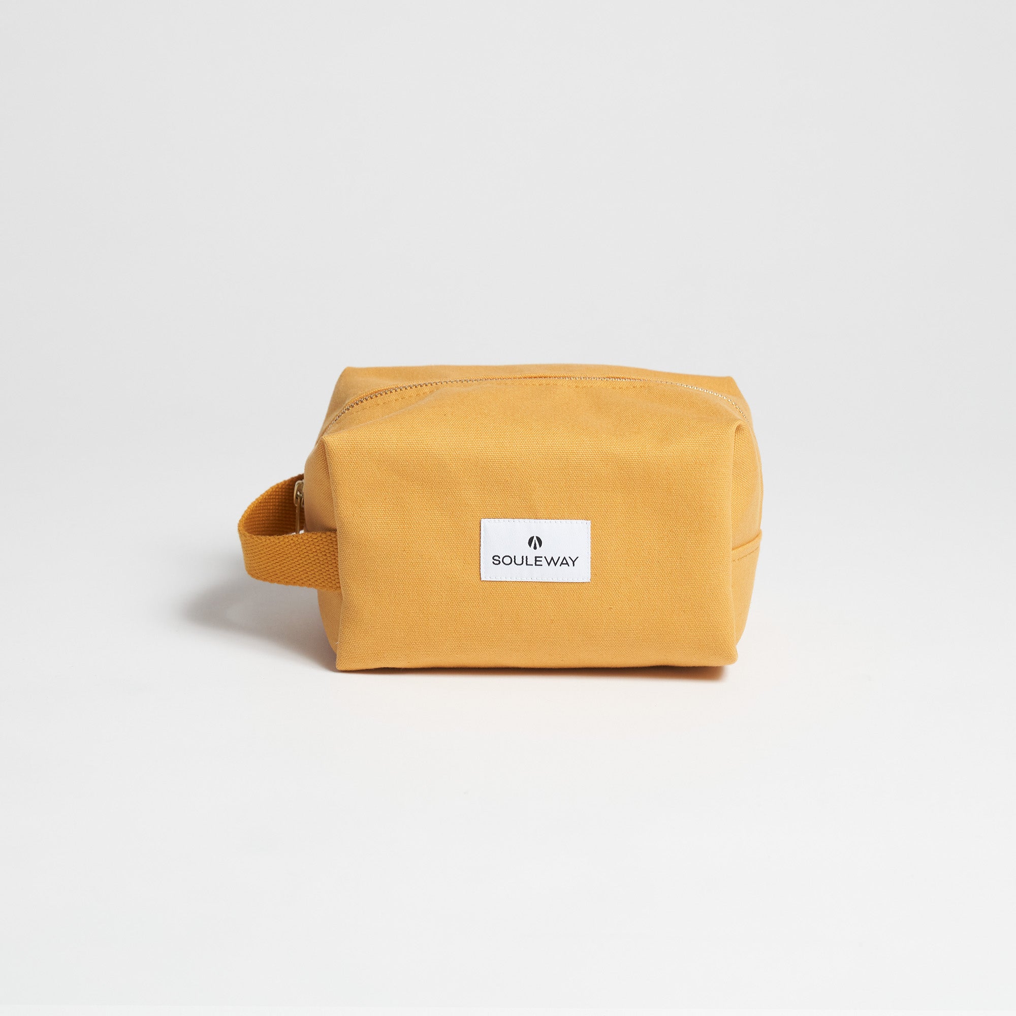 Kulturbeutel klein Canvas - Mustard Yellow--skip