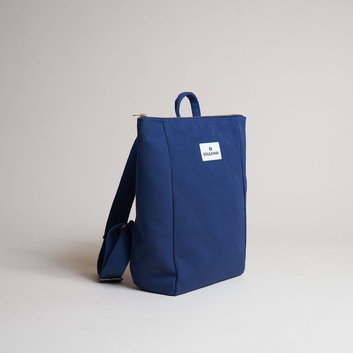 Simple Backpack S - Canvas Rucksack - Navy Blue