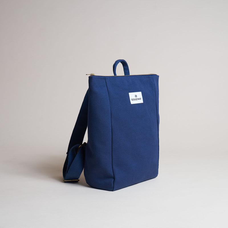 Simple Backpack S - Canvas Rucksack - Bright Lemon--skip