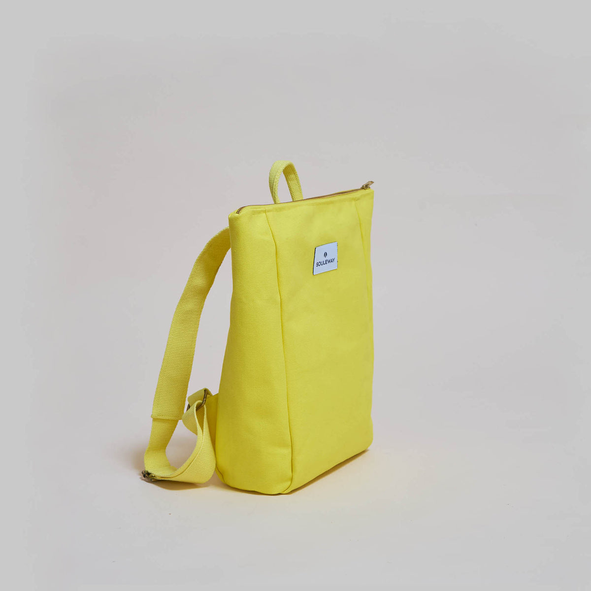 Simple Backpack S - Canvas Rucksack - Bright Lemon