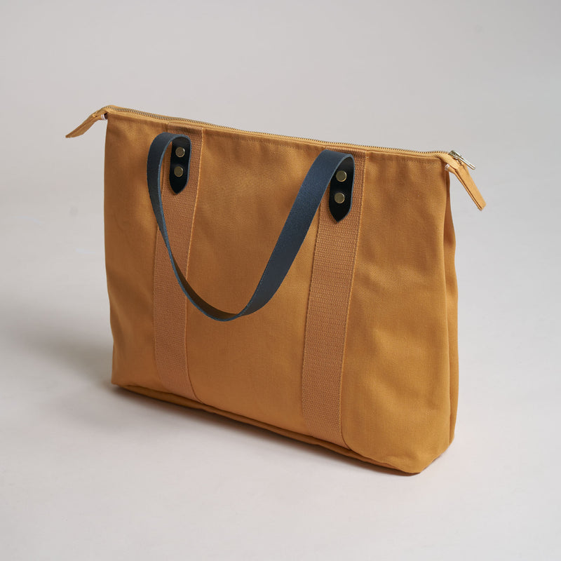 Mustard Yellow--skip || Tote Bag - Shopper - Canvas