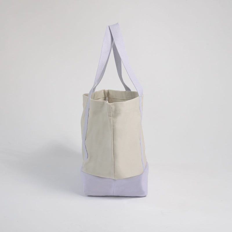 Sand/Lavender--skip || Beach Bag - Strandtasche gross XXL - Shopper - Canvas