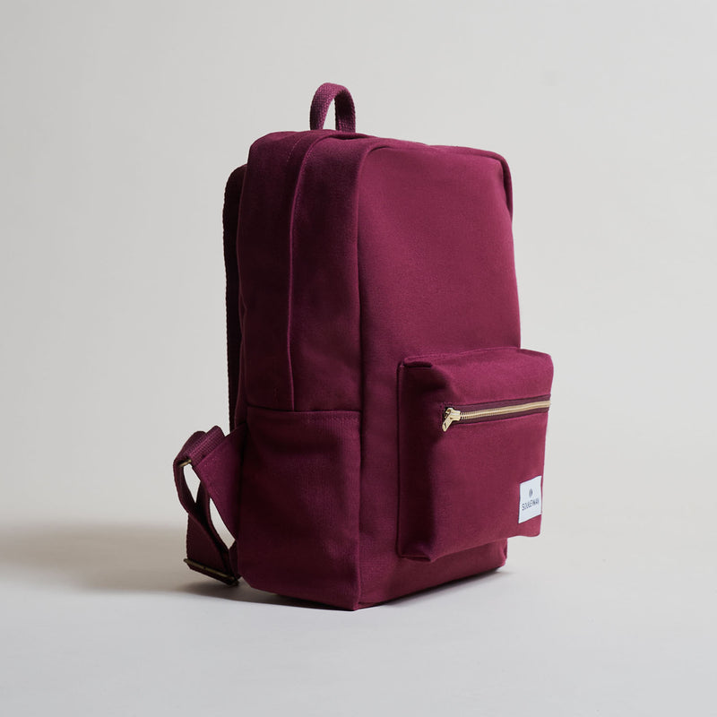 Casual Backpack vegan Damen Rucksack - B-Ware - Canvas - Bordeaux Red--skip