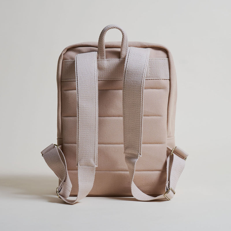 Casual Backpack vegan Damen Rucksack - B-Ware - Canvas - Rose Champagne--skip