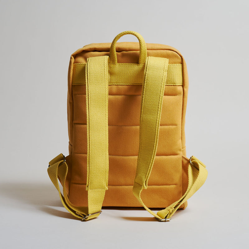 Casual Backpack vegan Damen Rucksack - B-Ware - Canvas - Mustard Yellow--skip