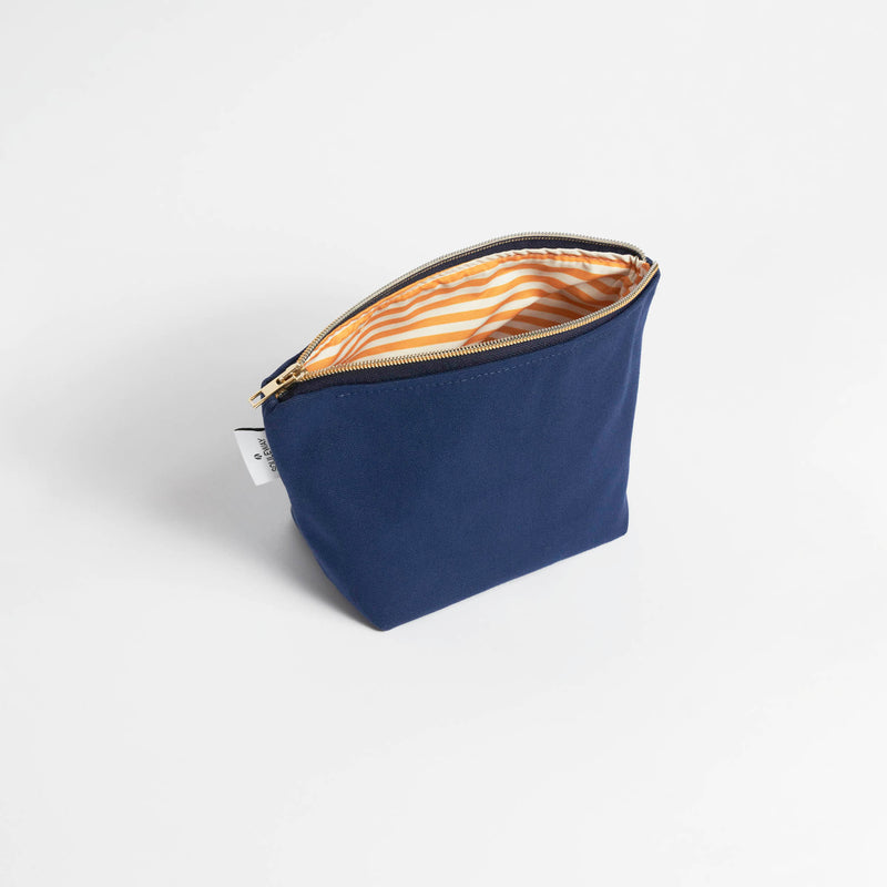 Cosmetic Bag - Kulturbeutel klein Canvas - Navy Blue--skip