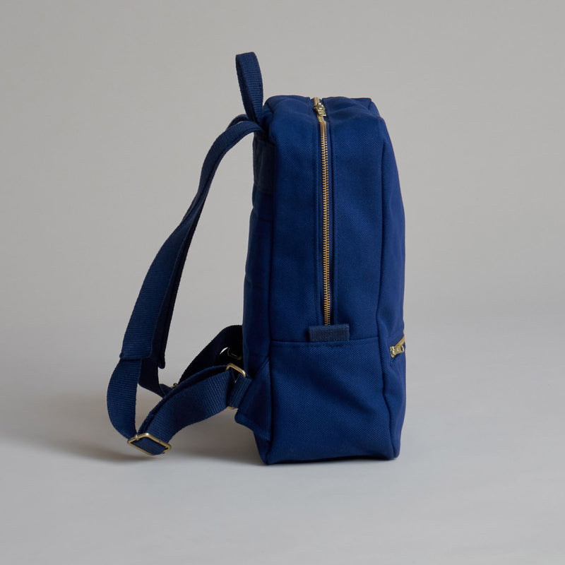 Daypack elegant Rucksack - Canvas - wasserdicht - Navy Blue--skip