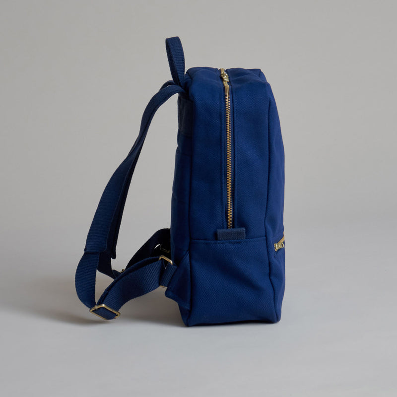 Daypack vegan Damen Rucksack - B-Ware - Canvas - wasserdicht - Navy Blue--skip