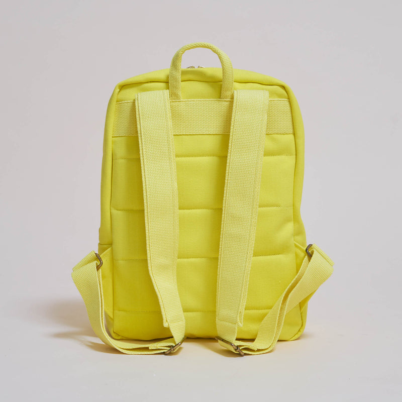 Daypack vegan Damen Rucksack - B-Ware - Canvas - wasserdicht - Bright Lemon--skip