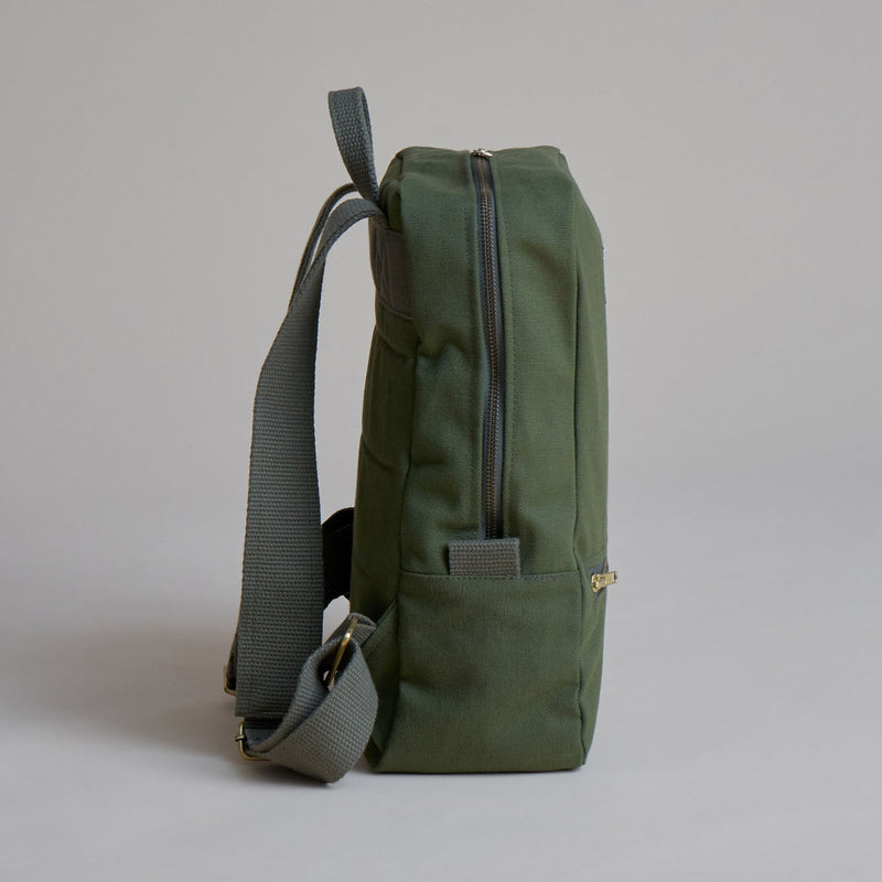 Daypack Rucksack - Canvas - wasserdicht - Dark Olive--skip