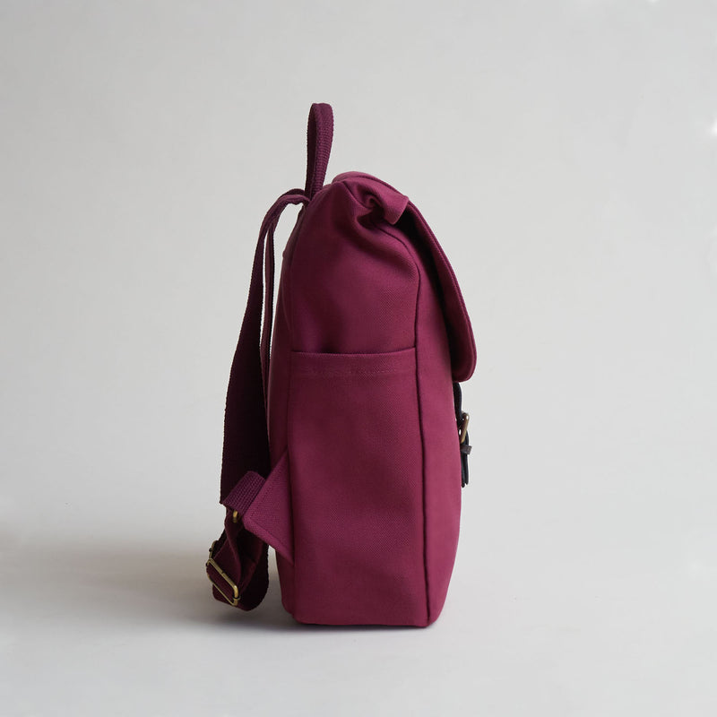 Classic Backpack L - Rucksack Canvas - Bordeaux Red--skip