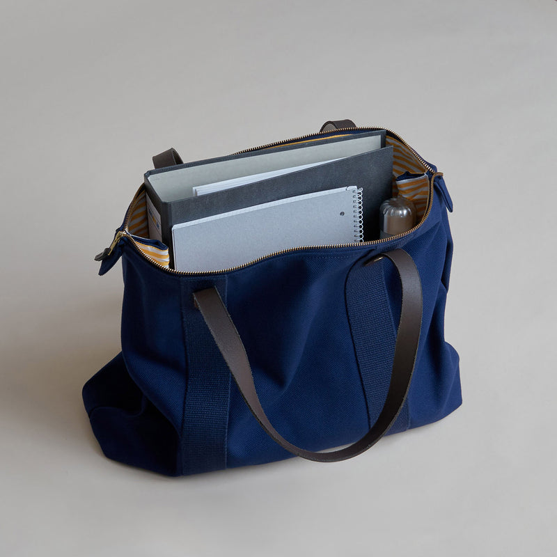 Navy Blue--skip || Tote Bag - Shopper - Canvas