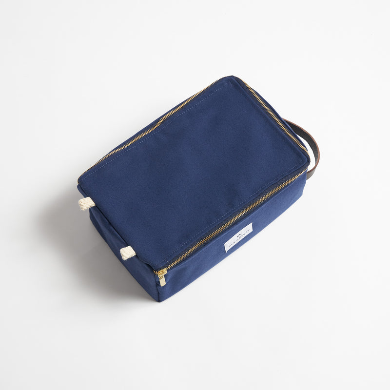 Kulturbeutel gross Canvas - Navy Blue--skip