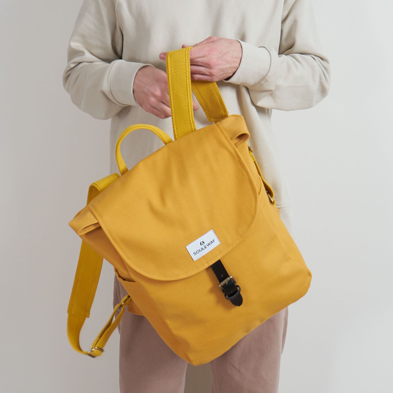 Mustard yellow backpacks sale